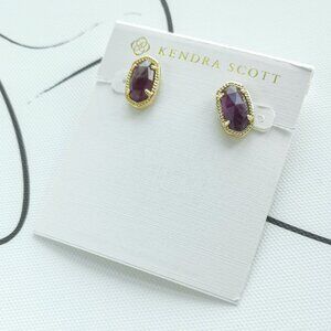 ✨Kendra Scott✨ Ellie Gold Stud Earrings Amethyst